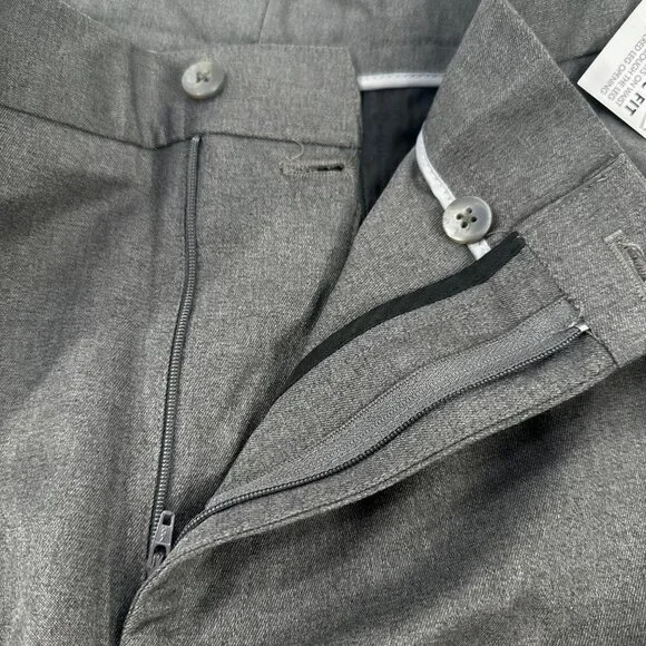 Van Heusen Men's Size 40x29 Pant Traveler Classic Fit Flat Front Gray New - Picture 14 of 16